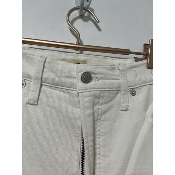 Madewell The Perfect Vintage Wide Leg Crop Jeans Size 30 TALL White Stretchy NWT - Picture 3 of 6